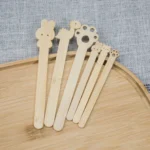 Customisable Size and Shape Cartoon Animal Eco-friendly Biodegradable Bamboo Disposable Ice Cream Sticks