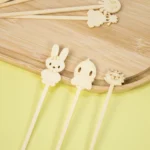 Factory Bulk Natural Customisable Pattern Party Mini Bamboo Fruit Bamboo Sticks