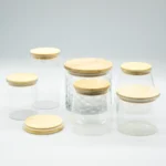 High Quality Factory Custom Natural Wooden Color Environment Friendly Round Bamboo Bottle Cap Jar Lid with Logo for Candle - Image 6