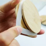 Wholesale Customized Print 8.5 cm Round Wooden Bamboo Lids for Glass Scent Candle Jars - Image 3