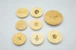 Customized LOGO Round or Square Bamboo Wooden Lids for Glass Jars Candle Stopper With Laser Etched Bottles Cork Cap - Image 3