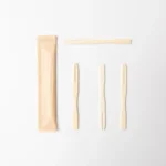 Natural Bulk Compostable Bamboo Bulk Biodegradable 87mm Bamboo Fruit Forks - Image 3