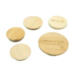 Factory Custom Round/Square Wooden Caps/Covers Bamboo Lid for Cup/Tumbler/Bottle/Candle Jar/Glass Container with Logo