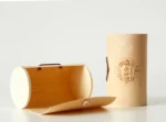 Custom LOGO Luxury Cylindrical Birch Wood Veneer Box Wooden Gift Packaging Boxes for Jewelri/Watch/gift Pack - Image 2
