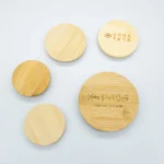 52mm 91mm Container Wit Laser Cut Printed Square Bamboo Covers Lids with Silicone Rings for 10/16 oz Candle Jars Beer Can Glass - Image 5