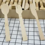 Factory Custom 100% Compostable Eco-friendly Bambu Wooden Flatware Spoon/Fork/Knife Disposable Bamboo Cutlery Set - Image 5