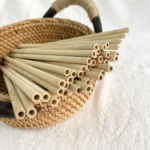 Hot Selling Products Branded Logo Engraved Individual Wrapped Bamboo Bio Straws