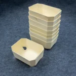 Wooden Rectangular Biodegradable Disposable Food Bread Baking Tray Paper Cake Stackable Wooden Box - Image 6