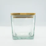 52mm 91mm Container Wit Laser Cut Printed Square Bamboo Covers Lids with Silicone Rings for 10/16 oz Candle Jars Beer Can Glass - Image 2