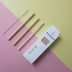 Factory Customised Biodegradable logo Printable Disposable Eco-friendly Natural Bamboo Straws - Image 2