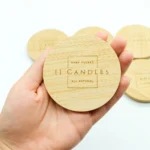 High Quality Factory Custom Natural Wooden Color Environment Friendly Round Bamboo Bottle Cap Jar Lid with Logo for Candle
