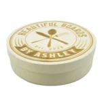 Christmas Wood Bakery Food Packaging Boxes Disposable Custom Logo Takeaway Wooden Round Cake Veneer Cheese Box with Lid